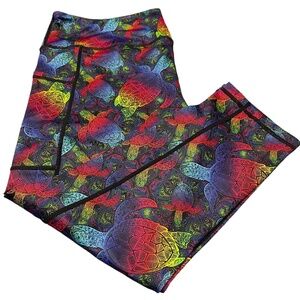 CVG Constantly Varied Gear Rainbow Turtle Capri Leggings